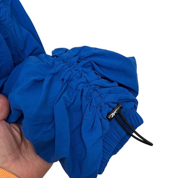 Reebok Cardi B Blue and White Cropped Track Jacket Windbreaker Women's 1X Sample - Picture 5 of 13